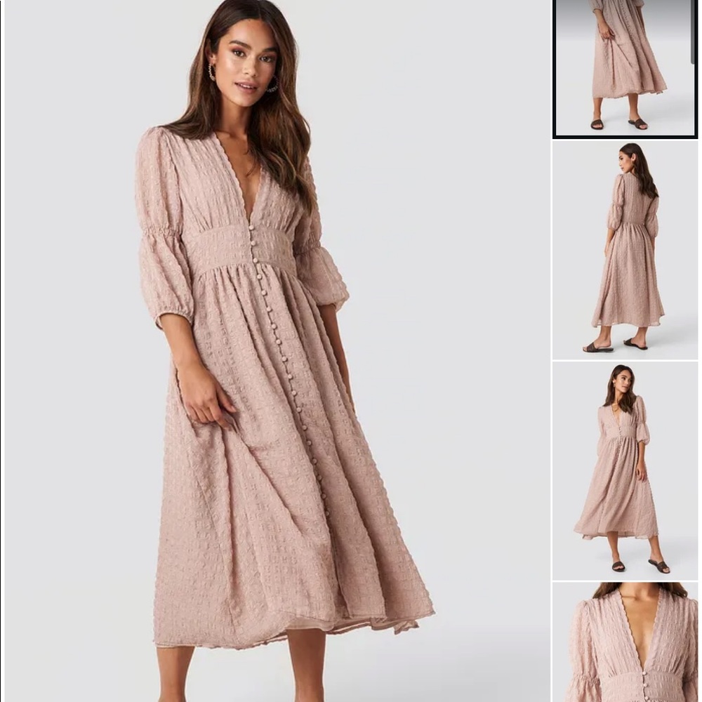 Flowy Puff Sleeve dress NWT BLUE